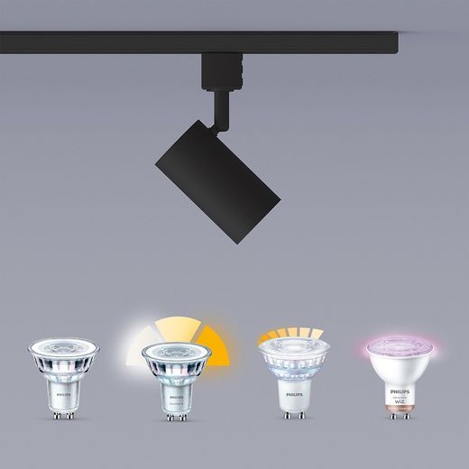 Sistema De Riel Easylink 3 Proyectores, Zilo, 5 W, Negro