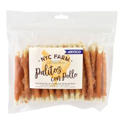 Snack Nyc Farm, Palitos Con Pollo De 12,5 Cm Para Perros, Bolsa 500 G