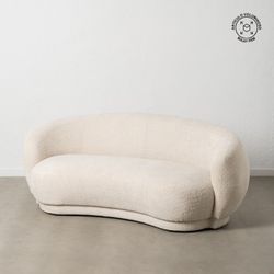 Sofá Beige Tejido Salón 191 X 93 X 75 Cm
