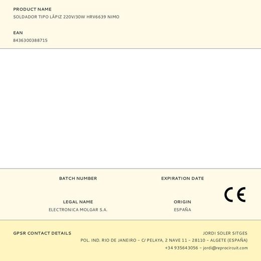 Soldador Tipo Lápiz 220V/30W