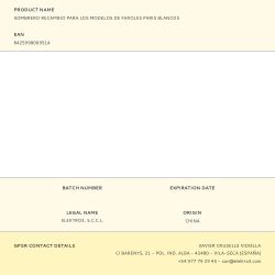 Sombrero Recambio Para Los Modelos De Faroles Paris Blancos