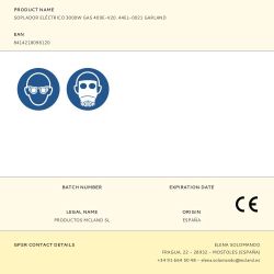 Soplador Eléctrico 3000W Gas 409E-V20. 44El-0021 Garland