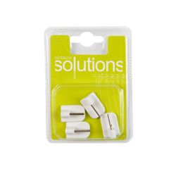 Soporte Adhesivo Portavisillo Blanco, 4 Uds