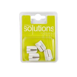 Soporte Adhesivo Portavisillo Blanco, 4 Uds