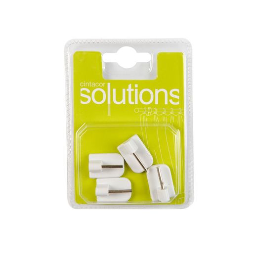 Soporte Adhesivo Portavisillo Blanco, 4 Uds