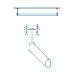 Soporte Armario Terminal Ovalado Blanco (2 Uds) Cintacor - Storplanet