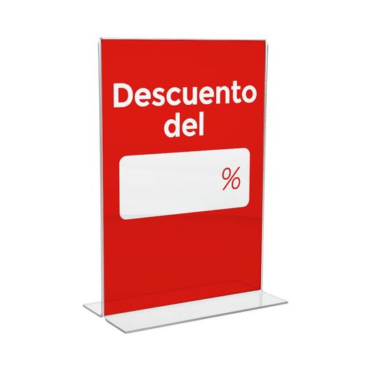 Soporte Cartel A5 De Metacrilato Transparente Grosor 2 Mm, 148 X 210 Mm