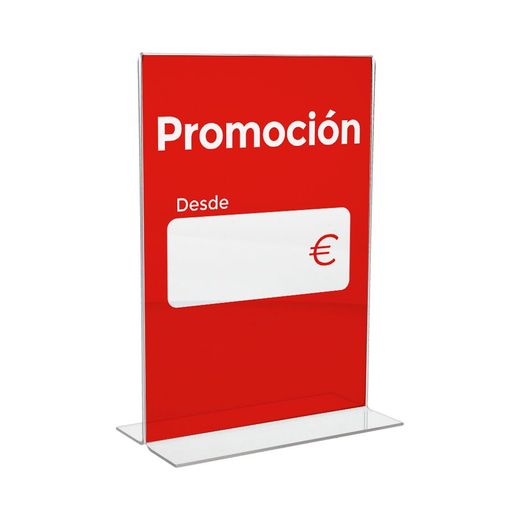 Soporte Cartel A5 De Metacrilato Transparente Grosor 2 Mm, 148 X 210 Mm