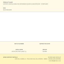 Soporte Central Doble Riel Reforzado Blanco