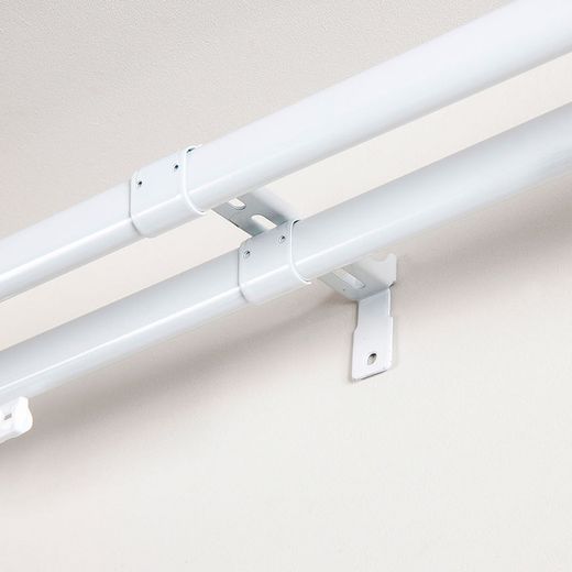 Soporte Central Doble Riel Reforzado Blanco