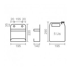Soporte C/Garrafa 5Lts Aire Acondicionado. Micel