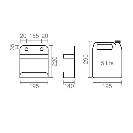 Soporte C/Garrafa 5Lts Aire Acondicionado. Micel