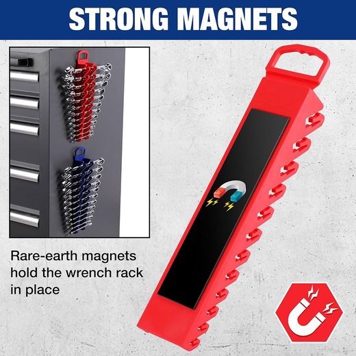 Soporte Magnético Para Llaves, Forma De Tira, 12 Posiciones, 280 X 56 X 45 Mm