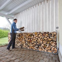 Soporte Metálico Para Almacenar Leña Modular Xxl Hasta 1,6 M³