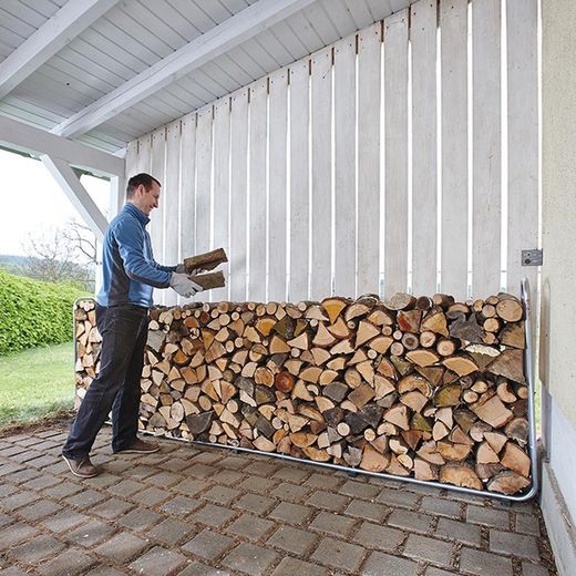 Soporte Metálico Para Almacenar Leña Modular Xxl Hasta 1,6 M³