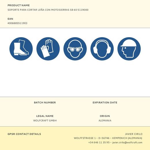 Soporte Para Cortar Leña Con Motosierras Sb 60