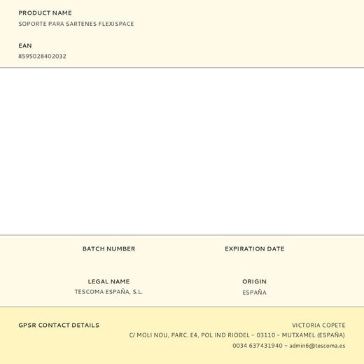 Soporte Para Sartenes Flexispace 37 X 15 Cm