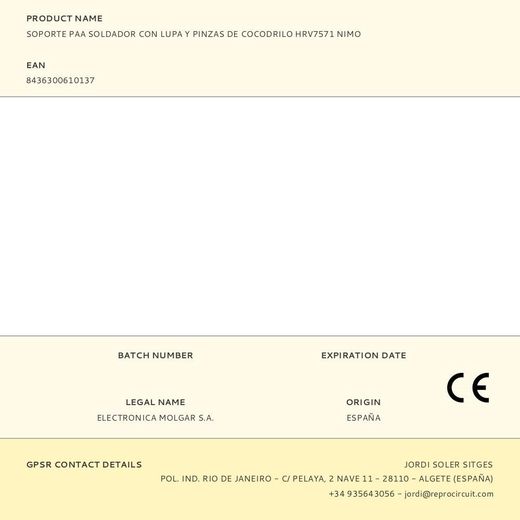 Soporte Para Soldador Con Lupa, Luz Y Pinzas De Cocodrilo