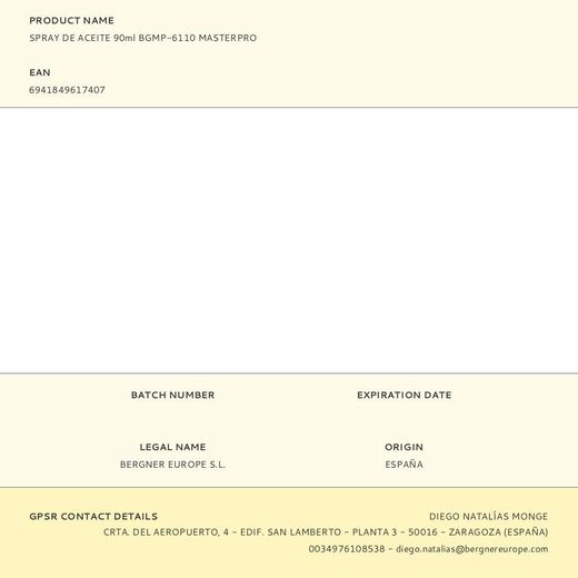 Aceitera Spray 90 Ml