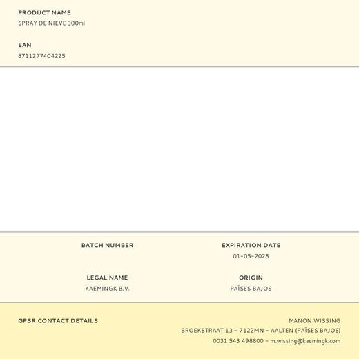 Spray De Nieve 300 Ml