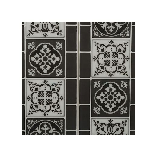 Sticker Decorativo Modelo Azulejo Negro 30,5 X 25 X 0.3 Cm, Pack 2 Uds