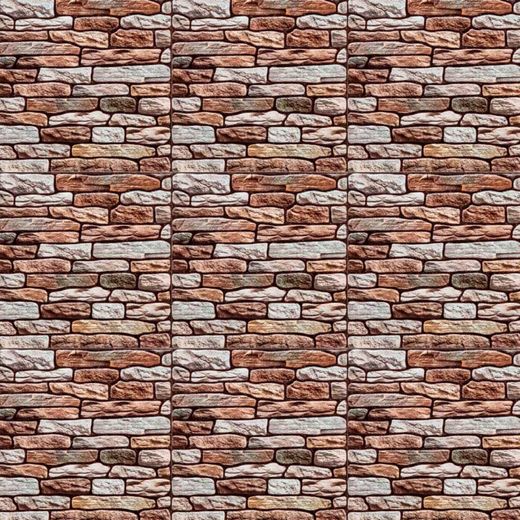 Sticker Imitacion Muro Color Marron 30 X 30 Cm, Pack 2 Uds