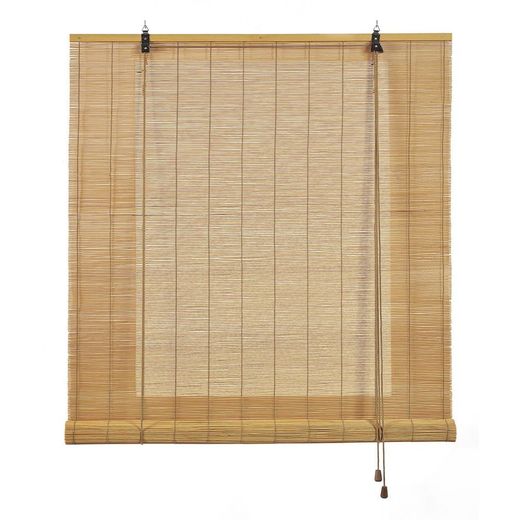 Estor Enrollable Bambú Ocre Mango 60 X 175 Cm