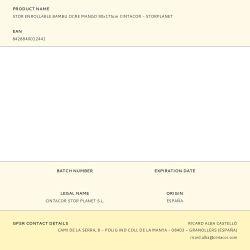 Estor Enrollable Bambú Ocre Mango 90 X 175 Cm