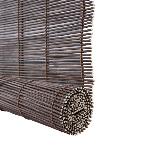 Estor Enrollable Bambú Ocre Wengue 120 X 175 Cm