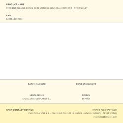 Estor Enrollable Bambú Ocre Wengue 120 X 175 Cm