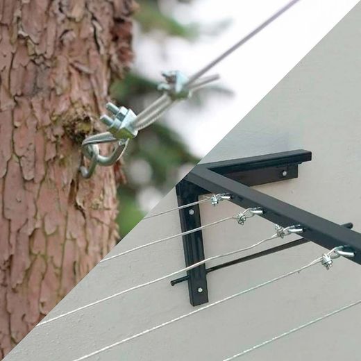 Sujetacable Din-741 Sjt01, Acero Galvanizado, M5 1/4". 2 Unidades