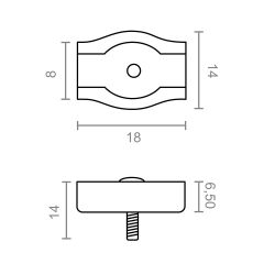 Sujetacable Plano Simple Sjt03, 2 Mm, Galvanizado, Blister 2 Uds