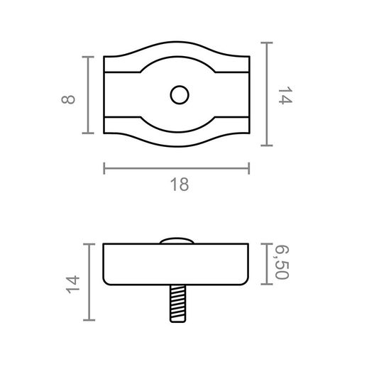 Sujetacable Plano Simple Sjt03, 2 Mm, Galvanizado, Blister 2 Uds