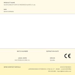 Sujetacables De Plástico, Redondo, Blanco, 5 Uds