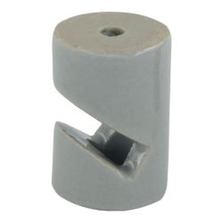 Sujetacables Porcelana Cilíndrico En V Negro, 5 Uds, Ø20 X 30 Mm