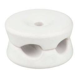 Sujetacables Porcelana Redondo Doble Blanco, 5 Uds Ø32 X 18,6 Mm