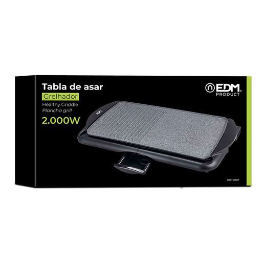 Tabla De Asar Efecto Piedra 2000 W 61,5 X 31 X 8 Cm