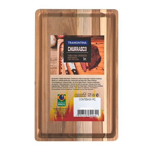 Tabla De Corte De Madera Acabado Natural 34 X 23,3 X 1,8 Cm