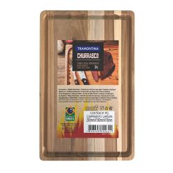 Tabla De Corte De Madera Acabado Natural 34 X 23,3 X 1,8 Cm