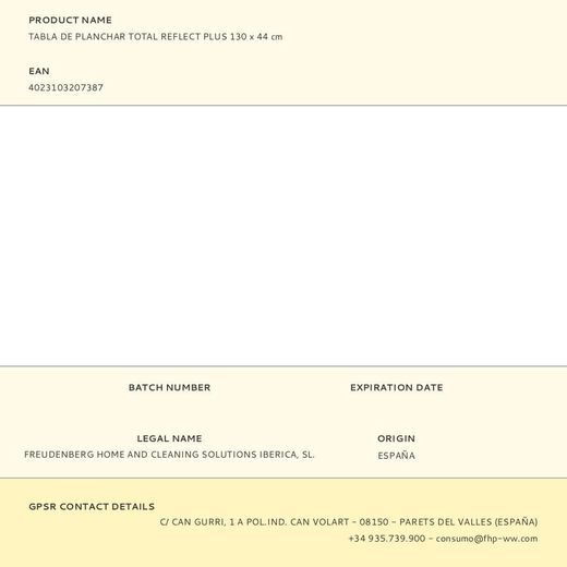 Tabla De Planchar Total Reflect Plus 130 X 44 Cm
