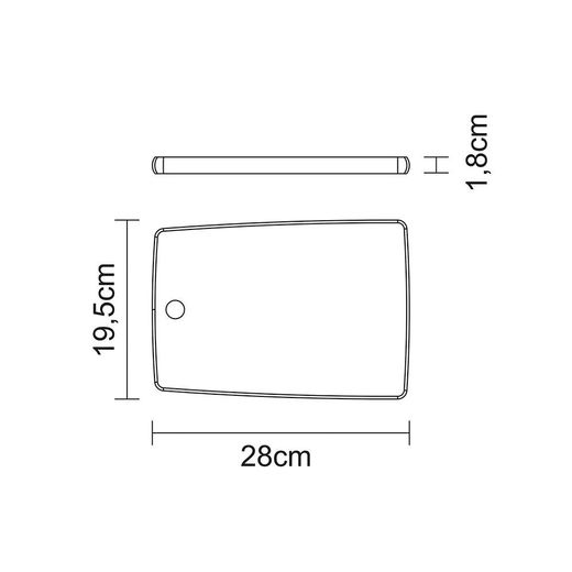 Tabla Para Cortar Y Servir 28 X 19,5 X 1,8 Cm