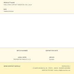 Tabla Para Cortar Y Servir Con Mango 40 X 28 X 1,8 Cm