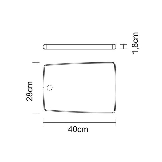 Tabla Para Cortar Y Servir 40 X 28 X 1,8 Cm