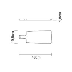 Tabla Para Cortar Y Servir Con Mango, 37,5 X 19,5 X 1,8 Cm