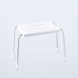 Taburete De Baño, Blanco, 50 X 24 Cm