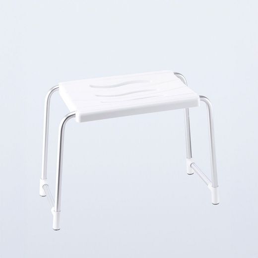 Taburete De Baño, Blanco, 50 X 24 Cm