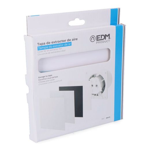 Tapa 175 X 175 Mm Color Blanco Brillante Para Extractor 08413 Ø10Cm Edm