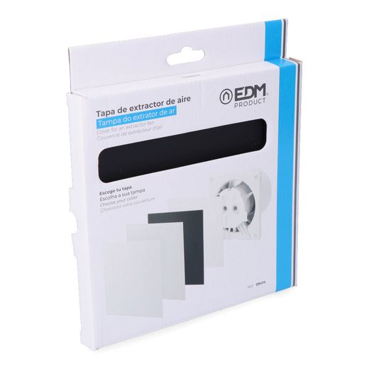 Tapa 175 X 175Mm Color Negro Mate Para Extractor 08413 Ø10Cm Edm