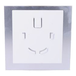 Tapa 175X175 Mm Cristal Blanco Mate Para Extractor 08413 Ø10Cm  Edm