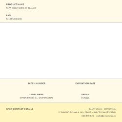 Tapa Ciega Serie 27 Blanco